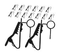 Levemolo 15pcs Metal Lapel Clip for Lavalier Microphones Mic Holder Clamp with Heavy Duty Construction Secure Grip for Interviews Meetings and Presentations