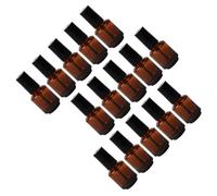 Levemolo 15pcs Mini Glass Nail Polish Bottles with Brush Cap 8ml Cylindrical Refillable Containers for Nail Treatments and Cuticle Oils and Cosmetic Storage