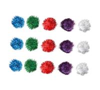 Levemolo 15pcs Sparkle Ball Kitten Interactive Tinsel Cat Playthings for Exercise and Stress Relief Creative Design to Protect Furniture and Enhance Cat-owner Bond Random Color