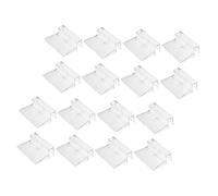 Levemolo 16pcs Aquarium Lid Support Brackets Sturdy Fish Tank Glass Cover Clips for Thickness Easy Installation Fish Tank Accessories