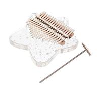 Levemolo 17-key Acrylic Thumb Piano Crystal Star-shaped Kalimba Mini Music Instrument with Metal Wood Tones for Beginners