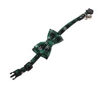 Levemolo 1pc Christmas Pet Collar Removable Bow Tie Cute Decorative Christmas Necklace for Cats and Kittens for Holiday Parties Skin-friendly Material Green Snowflake Design