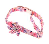 Levemolo 1pc Dog Collar Daisy Flower Design Decorative Pet Neck Belt for Dogs and Cats Comfortable and Skin-friendly for Parties and Events