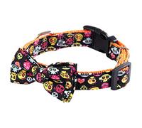 Levemolo 1pc Halloween Pet Collar for Cats and Dogs Skull Design Comfortable and Pet Supplies for Festive Occasions