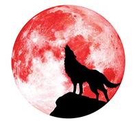 Levemolo 1pc Self-Adhesive Fluorescent Moon Wall Decal Creepy Halloween Stickers for Design for Bedroom Living Room and