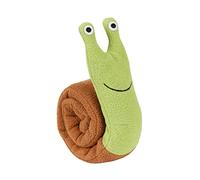 Levemolo 1pc Snail Shaped Dog Teething Toy Interactive Chew Toy for Puppies Pet Food Dispenser Reduces Boredom and Destructive Behavior Green Brown for Dog Training and Play