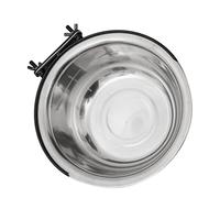 Levemolo 1pc Stainless Steel Anti-tip Pet Bowls for Dogs and Cats Hanging Design Water Food Cup Easy to Install Resistant Pet Feeding Dish for Cages and Travel