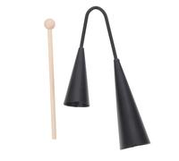 Levemolo 1set Agogo Bell Instrument Double Trumpet Bell with Mallet Traditional Handheld Percussion for Family Gatherings Design