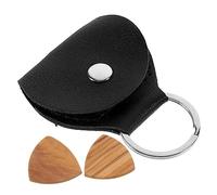 Levemolo 1set Guitar Pick Holder Case Keychain Lightweight Pu Plectrum Bag Picks Solid Design for Musicians The Go Compatible Acoustic and Electric Guitars