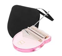 Levemolo 1set Tone Acrylic Kalimba Thumb Piano Cute Cat Shape Miniature Music Instrument for Beginners Portable and Lightweight Includes Protective Case and Tuning Hammer