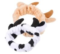 Levemolo 2 Pcs Cute Animal Ear Spa Headband for Washing Face with Soft Flannel Material, Flexible and Reliable Design, for Makeup and Cosmetic Use by Women