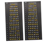Levemolo 2 Sheets Guitar Scale Stickers for Electric Guitar Self-adhesive and Tear-resistant Fretboard Decals for Beginners Learning Music Theory