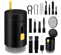 Levemolo 20-in-one Electronics Cleaning Kit Earbud Cleaner Earphone Brush with Abs Material Lidded Case Assorted Color Effective Cleaning Comprehensive Set for Electronic Devices
