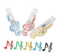Levemolo 20-piece Music Note Paper Clips Set Sturdy Sheet Music Holders Piano Book Page Markers Assorted Designs