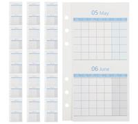 Levemolo 20 Sheets A6 Monthly Planner Refill with Undated Double-sided Paper Sheets, Efficient Space Utilization Organizer Refills for Home and Productivity, Blank Monthly Calendar Planner