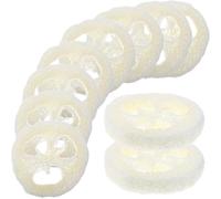 Levemolo 20pcs Beige Loofah Soap Gripper Pads Convenient Round Bathroom Soap Holder Anti Skid Dish Pad to Prevent from Dropping and Becoming Mushy Tabletop Mat for Bathroom Countertop