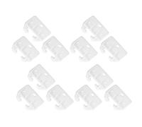Levemolo 20pcs Crab-Shaped Large Plastic Drawer Hooks 58x41x16mm Cabinet Accessories for Drawer Bottom Repair Kit White Sliding Hardware Suitable for Furniture and Dressers