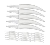 Levemolo 20PCS Halloween Fake Pumpkin Fangs Teeth Decorating Kit Plastic Scary Jack O Lantern Accessories for DIY Horror Party Supplies Reusable Halloween Decor