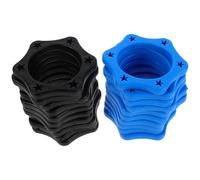 Levemolo 20pcs Hexagonal Silicone Microphone Protection Rings Anti-rolling Anti-drop Handheld Mic Accessories for Ktv Stage Shows Home Karaoke Fit