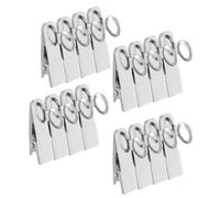 Levemolo 20pcs Metal Lavalier Lapel Microphone Clips Adjustable Angle Iron Cord Holders for Vlogging Interviews Public Speaking Noise-reducing Mic Clip Replacement