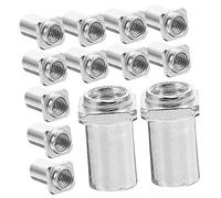 Levemolo 20pcs Silver 6mm Inner Diameter Drum Swivel Nuts for Floor Drum Tom Lug Spare Parts Replacement Accessories for Snare and Jazz