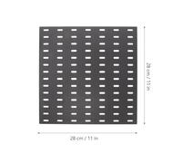 Levemolo 28X28Cm Black Pegboard Panel Wall Organizer for Tool Storage, Desk Pegboard with Plastic Mounts, Large Peg Board Suitable for Garage and Home Workshop Storage