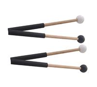 Levemolo 2pairs Classic Drum Mallets for Practice Wooden Xylophone Bell Mallets for Percussion Instrument Accessories and Beginners