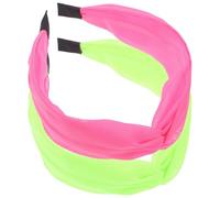 Levemolo 2pcs 80s Neon Headband and Women, Fluorescent Fabric Hairbands with Comfortable Knot Design, Stylish Neon Accessories for Daily Wear and Makeup Sessions