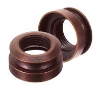 Levemolo 2pcs Acoustic Guitar End Pin Socket Copper Button Lock Pins for Precision Fit, Versatile Use, Brown Finish for Live Performances and Recordings by Professional Musicians