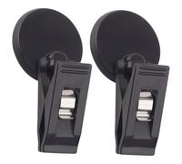 Levemolo 2pcs Adhesive Car Ticket Holder Clips Black Pvc Dash-mounted