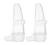 Levemolo 2pcs Automatic Bird Waterers Plastic Parakeet Cage Feeder Water Bottle Drinker for Pet Parrot Chicken Water Dispenser