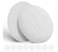 Levemolo 2pcs Beige Round Fabric Lampshade Diffuser Light Covers for Pendant Light and Desk Lamp, Elegant Shading Plate Wide Range of Application for Ceiling Spotlight and Chandelier