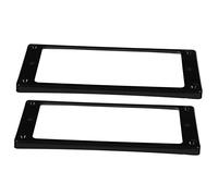 Levemolo 2pcs Black Curved Edge Plastic Pickup Frames Electric Guitar Accessories 7-string Pickup Protection Rings Replacement Parts for Guitar Maintenance