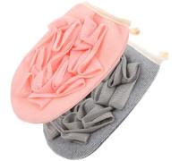 Levemolo 2pcs Body Scrubbing Gloves, Bathing Gloves, Pe Exfoliating Mitts for Shower, Stress, Camping Trips, Weekend Hotel Stays