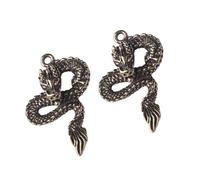 Levemolo 2pcs Brass Dragon Pendants Diy Decor Keychain Charms for Jewelry Making Feng Shui Craft Accessories for Creative Handmade Projects