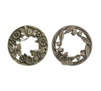 Levemolo 2pcs Candle Jar Toppers Lid - Outer Diameter 84mm Scented Candle Flame Shades Accessories Engraved Butterfly Pattern for 73-81mm Bottle Diameters