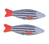 Levemolo 2pcs Catnip Fish Toy for Cats Plush Cartoon Fish Design Refillable Catnip for Kittens Self-amusing Chew Toy for Healthy Playtime and Care