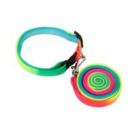 Levemolo 2pcs Colorful Dog Traction Rope Nylon Pull Strap for Small Dogs Practical Puppy Leash with Harness and Collar Styles Outdoor Pet Walking Accessories