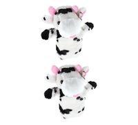 Levemolo 2pcs Cow Hand Puppet Story Telling Toys Comfortable and Interactive for Boy Girl Play