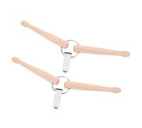 Levemolo 2pcs Drumstick Keychain Wood Mini Drum Sticks Keyrings Percussion Music Key Holders for Drummers Keys Accessories Mini Percussion Ring Drum Sticks Chain