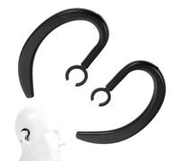 Levemolo 2pcs Ear Grips Anti-lost Ear Hooks Headphones Clips Rubber Material Ergonomic Shape Sports Style 2.55x1.57x0.08inch Black for Sports Use