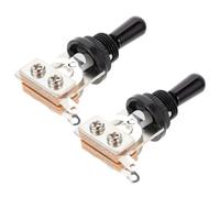 Levemolo 2pcs Electric Guitar Rocker Switch Pickup Selector Toggle Replacement for Metal Guitar Toggle Parts Accessory for Stage Performance