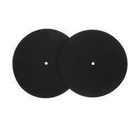 Levemolo 2pcs Felt Vinyl Record Mat for Turntable and Record Player Discs, Black Protective Pad to Increase Friction and Prevent Scratching, for Home Using