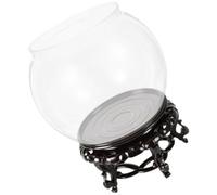 Levemolo 2pcs Fish Bowl Desktop Small Aquarium High Transparency Delicate Plastic Fish Bowls with Base for Desktop Decor Suitable for Small Potted Plants and Flowers