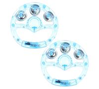 Levemolo 2pcs Flashing Light up Rattle Handbells Musical Instrument for Boys and Girls Visual Sensory Toys