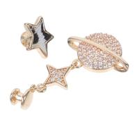 Levemolo 2pcs Golden Alloy Decorative Watch Nails Planet Star