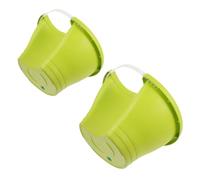 Levemolo 2pcs Green Plastic Hanging Plant Containers Wall-mounted Pipe Flower Pots Balcony Vertical Planters Small Large for Indoor Outdoor Garden
