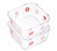 Levemolo 2pcs Guinea Pig Food Bowl Glass Water Bowl for Hamsters and Gerbils with Smooth Surface and Easy to Store Design Anti-tip Small Pet Feeding for Little Ones