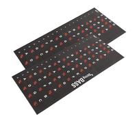 Levemolo 2pcs Guitar Fretboard Fluency Stickers Music Stickers for Guitar Trainer Notes