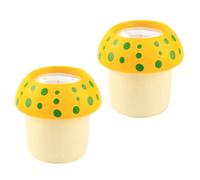 Levemolo 2pcs Kaleidoscope Wooden Mushroom Shape Educational with Geometric Design and Smooth Polished Surface, Yellow Colour, Birthday to Inspire Curiosity Random Color